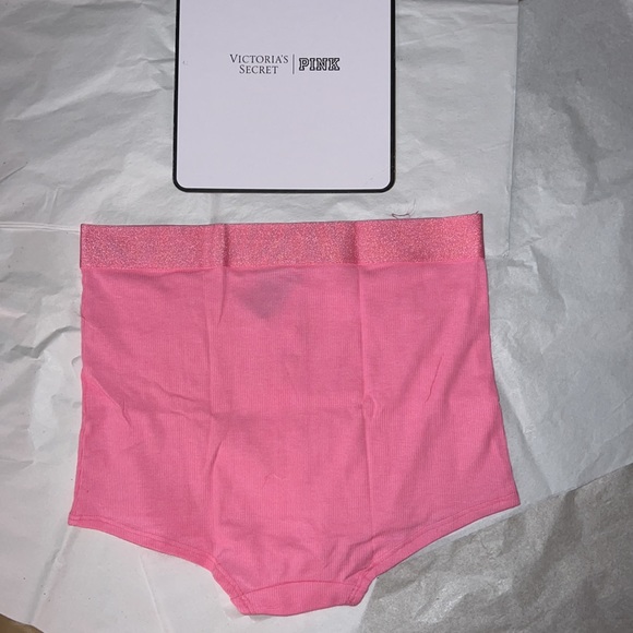 (L) Victoria’s Secret PINK HIGH-WAIST BOYSHORT PANTY - Picture 8 of 12